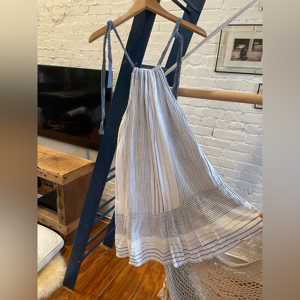 Anthropologie Maeve dress Striped Blue and White Sundress